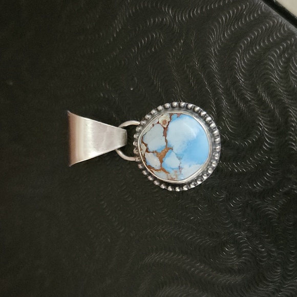 Gorgeous NWOT Native American Navajo Golden Hills Turquoise Pendant 🩵 - Picture 6 of 10